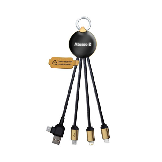 RPET LED Charging Cables Gold